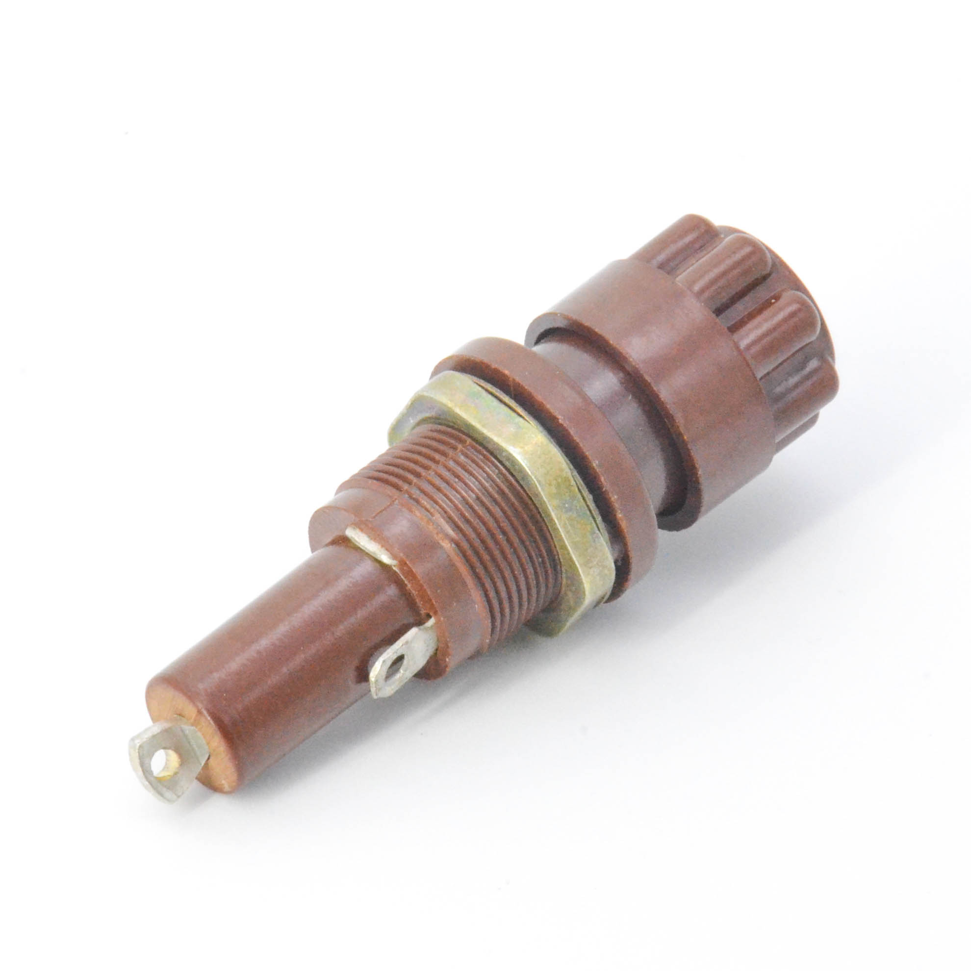 ДВП8 Держатель вставки плавкой (предохранителя) 8х50mm, на панель, карболит, "1", фото