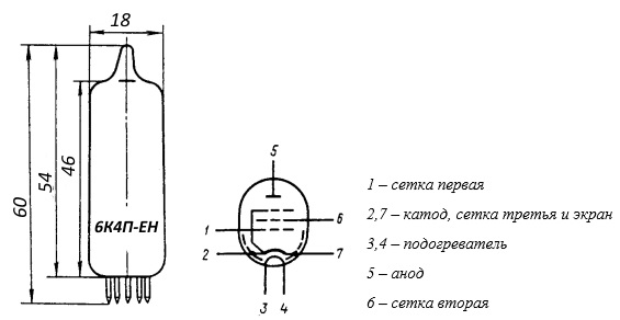 6К4П-ЕВ Пентод, купить в интернет-магазине «Ай-Пи Электрон» с доставкой ...