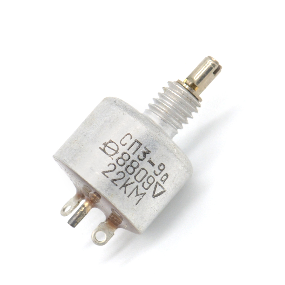 СП3-9а 0,5W(Ватт) 22kΩ(кОм)±20%-А, ВС2-12,5 сплошной с шлицем Резистор переменный (потенциометр)., фото
