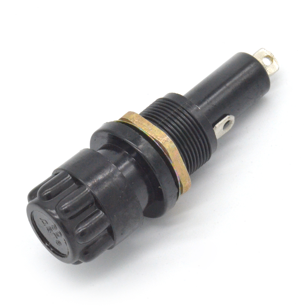 ДВП8 Держатель вставки плавкой (предохранителя) 8х50mm, на панель, аминопласт, фото