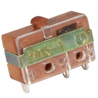 МП3-1 под пайку кнопка 0,2A(Ампер) 30VDC(Вольт) 250VAC(Вольт) Микропереключатель, 2020г, фото