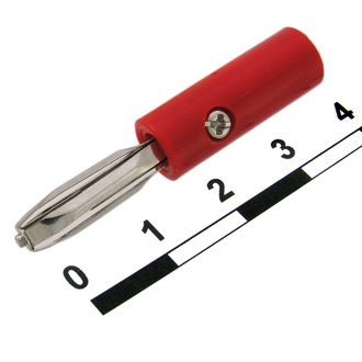 10-0060 red Штекер приборный, фото