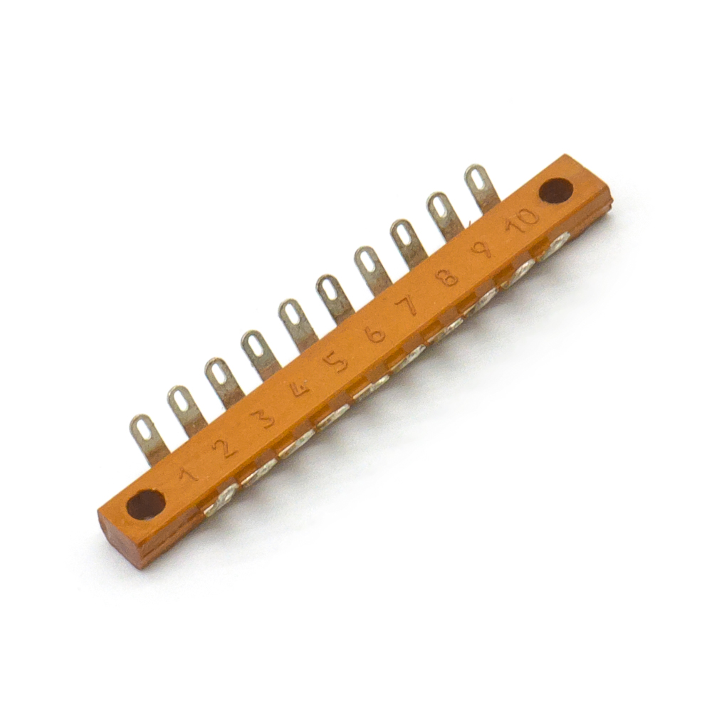 4ПС3-10 10 пар, 2 ряда, 20 контактов, шаг 3,5mm, 3A(Ампер) 250V(Вольт) Плата соединительная, карболит ГОСТ 28821-90., фото