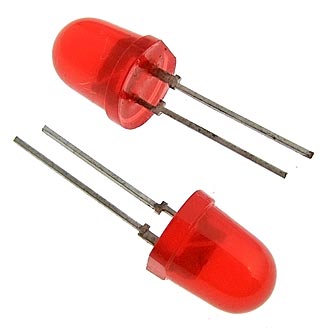 КИПД36А-К Светодиод выводной красный Ø 8mm 2V(Вольт) 20mA(Миллиампер) 10mCd(Милликандел) 50градусов, фото