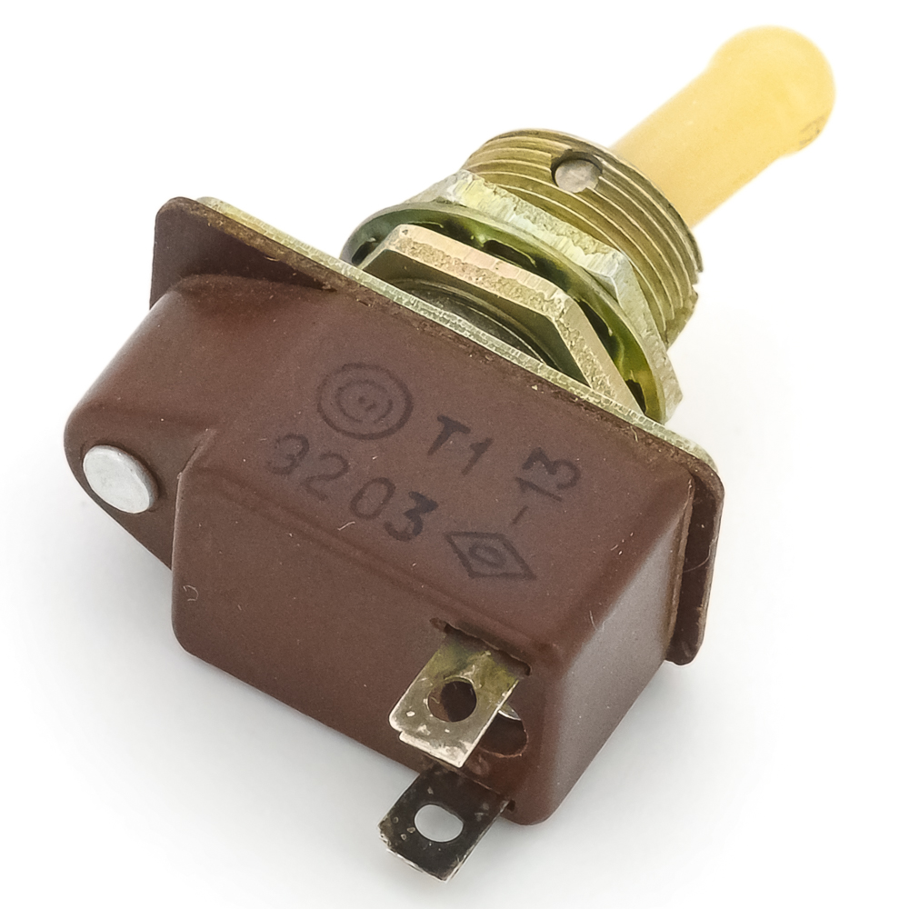 Т1 on-off, 6A(Ампер) 250V(Вольт) Тумблер однополюсный, пайка, ВР0.360.007 ТУ, фото