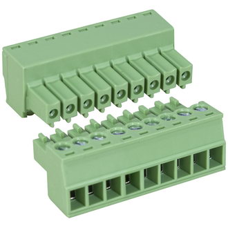 15EDGK-3.5-09P-14-00A(H) 8A(Ампер) 300V(Вольт) 9 контактов, шаг 3,5mm, 1 ряд контактов Клеммник разъемный винтовой, на кабель, DEGSON., фото