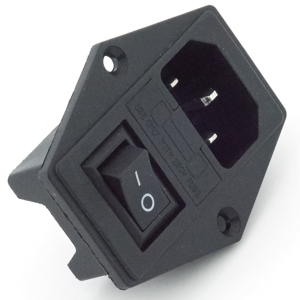 AC-014 Вилка 250V на блок с выключателем, фото