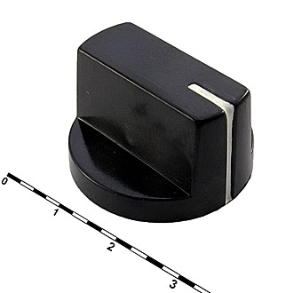 KN-32 Ручка приборная универсальная, отв. 6мм с лыской, длина 26,6мм, фото