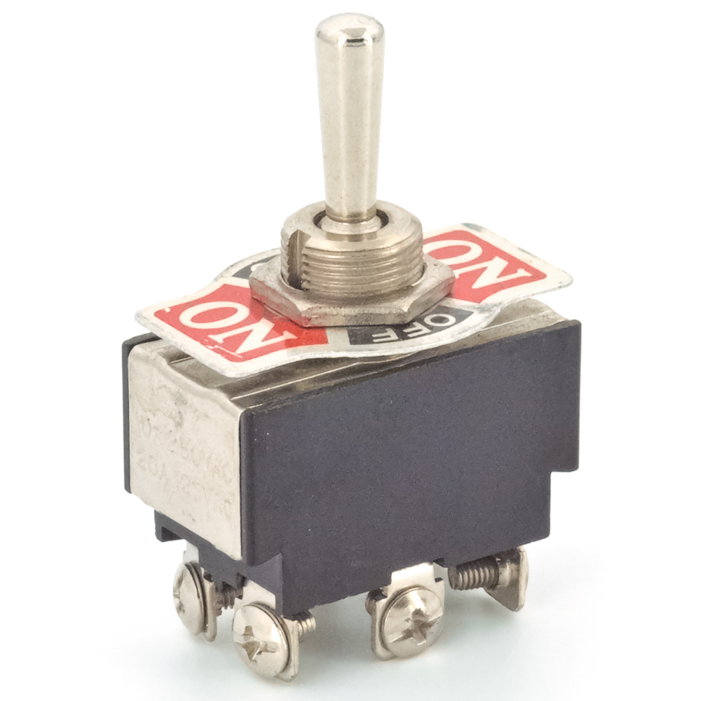 KN3(B)-213(А) on-off-(on), 10А(Ампер) 250V(Вольт) Тумблер двухполюсный, винт, RUICHI, фото