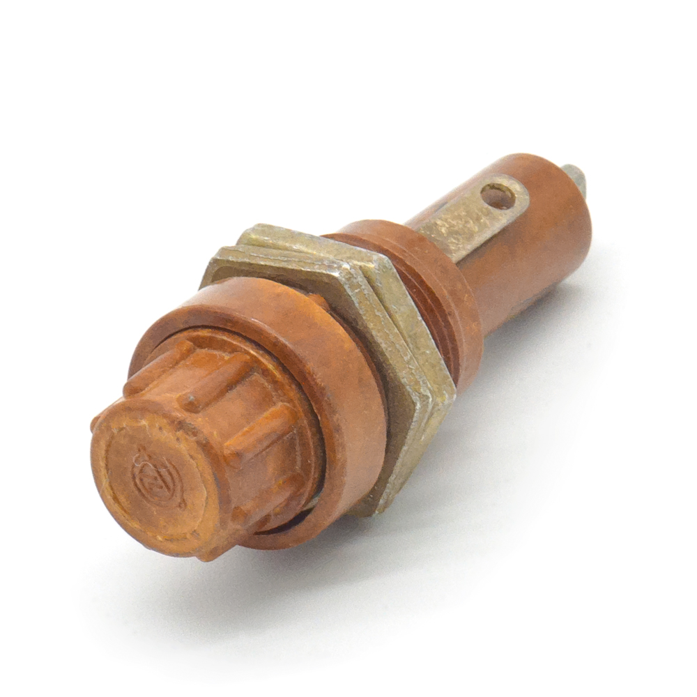 ДВП4-3Т Держатель вставки плавкой (предохранителя) 7,2х30mm, на панель, карболит, фото