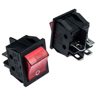 KCD4-201N-C3-R/4P on-off, 15A 250V Переключатель клавишный., фото
