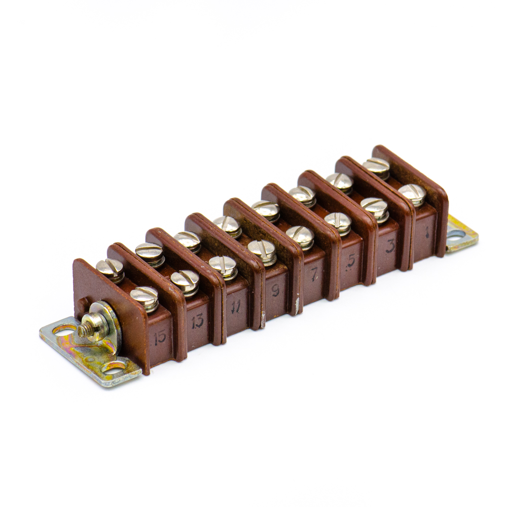 3ПС19-16 16 контактов, шаг 9,5mm, 10A(Ампер) 600V(Вольт) Плата соединительная, карболит ГОСТ 28821-90, фото