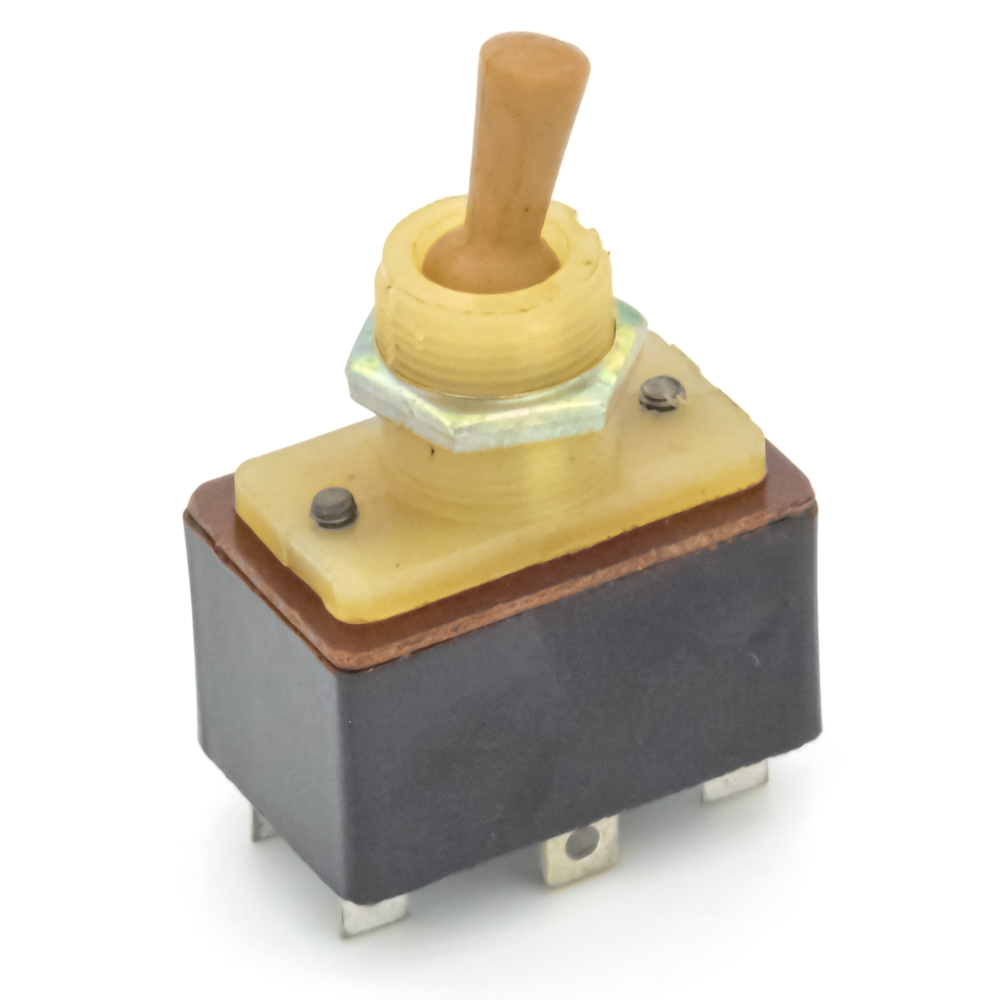 ТП1-2 on-on, 2A(Ампер) 220V(Вольт) Тумблер двухполюсный, пайка, УС0.360.075ТУ, пластмасса,, фото