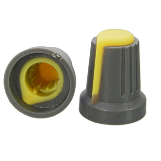 RR4817 ручка приборная, отв.6 mm круглое, цвет желтый., фото