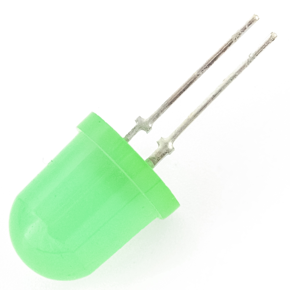 КИПД35Б-Л Светодиод выводной зеленый Ø 10mm 2,4V(Вольт) 20mA(Миллиампер) 3mCd(Милликандел) 60градусов, АДБК.432220.311 ТУ, фото