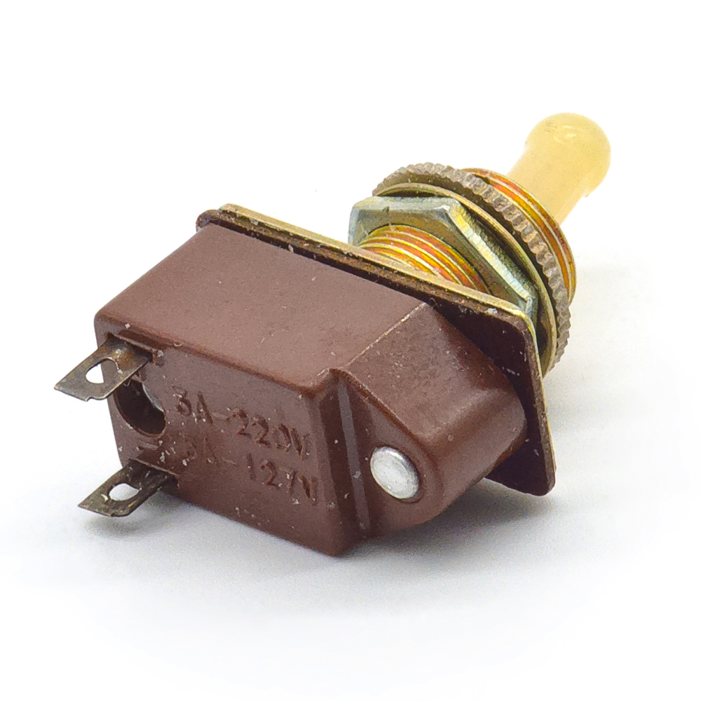 Т1-С on-off, 6A(Ампер) 250V(Вольт) Тумблер однополюсный, пайка, ВР0.360.007 ТУ, фото