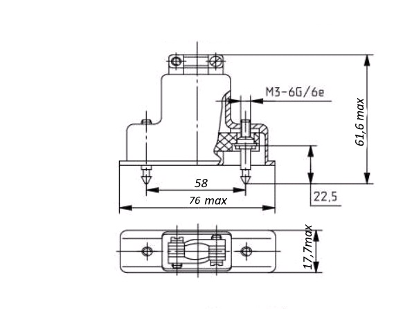 Кожух для РП10-15ЛП прямой металлический с крепежом., фото