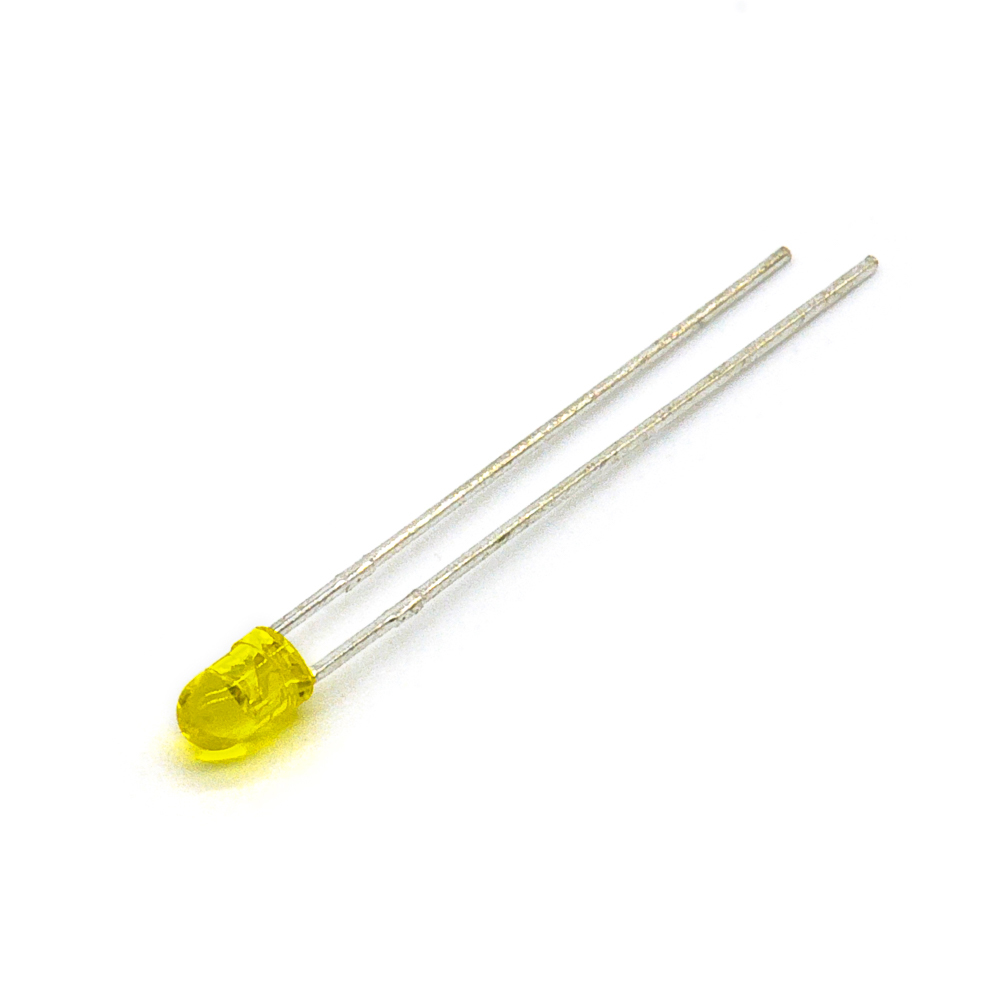 L934YT Светодиод выводной желтый Ø 3mm 2,5V(Вольт) 10mA(Миллиампер) 20mCd(Милликандел) 50градусов, Kingbright, фото
