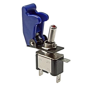 ASW-07D-BL-SAC-01-BLUE on-off, 25А 12V Тумблер однополюсный, фото